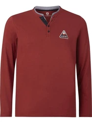 Jan Vanderstorm Langarmshirt NICIAS Dunkelrot/Rot/Bordeaux/Braun