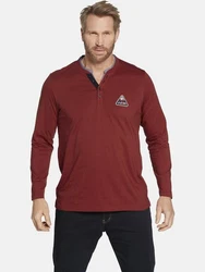 Jan Vanderstorm Langarmshirt NICIAS Dunkelrot/Rot/Bordeaux/Braun