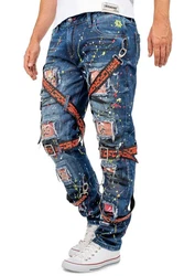 Cipo & Baxx 5-Pocket Jeans Bunte Hose BA-CD716 Blau