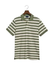 Poloshirt Poloshirt Gestreiftes Pique Polo Kurzarmshirt