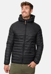 Indicode Herren Bowers Steppjacke Winterjacke Übergangsjacke Schwarz/Dunkelgrün