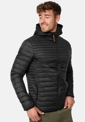 Indicode Herren Bowers Steppjacke Winterjacke Übergangsjacke Schwarz/Dunkelgrün