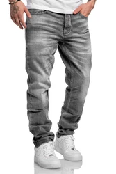 Amaci&Sons Straight Jeans WICHITA Hellgrau/Grau/Dunkelgrau