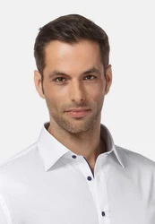 Vincenzo Boretti Businesshemd tailliert bgelfrei Weiß/Creme