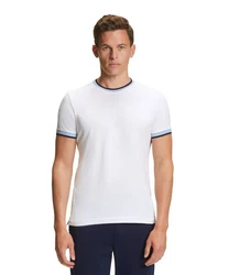 FALKE T-Shirt Weiß/Creme/Dunkelblau/Hellblau