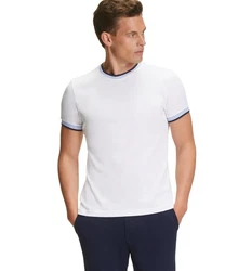 FALKE T-Shirt Weiß/Creme/Dunkelblau/Hellblau
