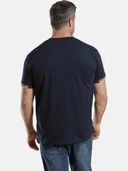 Charles Colby T-Shirt EARL EWAN mit V-Ausschnitt Dunkelblau/Blau