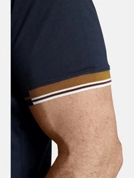 Charles Colby T-Shirt EARL EWAN mit V-Ausschnitt Dunkelblau/Blau