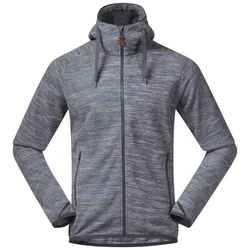 Bergans Anorak Style Hareid Fleece Jacket Herren Dunkelgrau/Grau/Hellgrau/Dunkelblau
