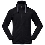 Bergans Anorak Style Hareid Fleece Jacket Herren Schwarz/Dunkelblau/Dunkelgrau