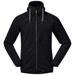 Bergans Anorak Style Hareid Fleece Jacket Herren Schwarz/Dunkelblau/Dunkelgrau