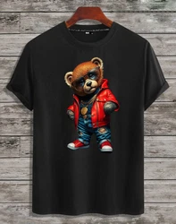 RMK T-Shirt Herren Teddy Bear Braun/Schwarz/Rot