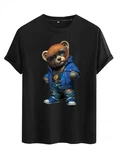 RMK T-Shirt Herren Teddy Bear Braun/Dunkelblau/Schwarz/Hellblau