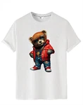 RMK T-Shirt Herren Teddy Bear Braun/Rot