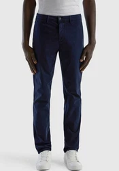 United Colors of Benetton Chinohose im klassischen Look Dunkelblau/Blau