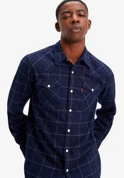 Levi's Hemd BARSTOW WESTERN STANDARD Hellblau/Dunkelblau/Blau