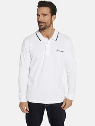Jan Vanderstorm Langarm-Poloshirt TEUVO Dunkelblau