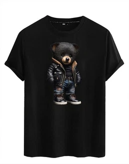 RMK T-Shirt Herren Teddy Bear Braun/Schwarz