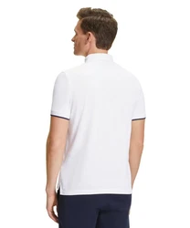 FALKE Poloshirt Creme/Weiß/Dunkelblau/Hellblau