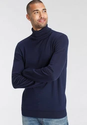 AJC Rollkragenpullover Dunkelblau