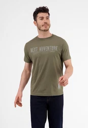 LERROS T-Shirt *Next Adventure* Dunkelgrün/Khaki