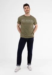 LERROS T-Shirt *Next Adventure* Dunkelgrün/Khaki
