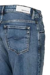 Replay Boyfriend-Jeans Blau/Dunkelblau/Beige