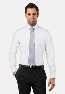 Vincenzo Boretti Businesshemd tailliert Umschlagmanschette Weiß/Grau/Creme Vincenzo Boretti Businesshemd tailliert Umschlagmanschette Weiß/Grau/Creme