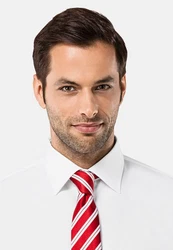 Vincenzo Boretti Businesshemd gerader Schnitt Umschlagmanschette Rot/Dunkelrot/Weiß