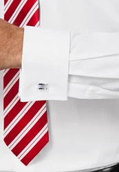 Vincenzo Boretti Businesshemd gerader Schnitt Umschlagmanschette Rot/Dunkelrot/Weiß