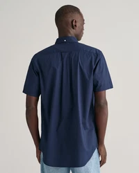 Gant Kurzarmhemd Regular Fit Popeline Hemd blau (marine)