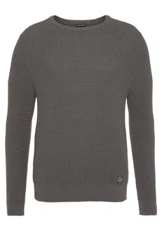 Bruno Banani Rundhalspullover Dunkelgrau/Grau/Khaki/Braun