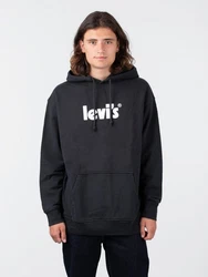 LEVI'S Sweatshirt Relaxed Graphic Hoodie schwarz / wei