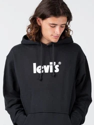 LEVI'S Sweatshirt Relaxed Graphic Hoodie schwarz / wei