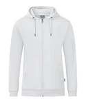 Jako Sweatjacke Organic Kapuzenjacke Grau/Weiß/Creme/Hellgrau