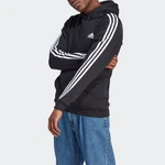 adidas Sportswear Kapuzensweatshirt ESSENTIALS 3STREIFEN HOODIE Schwarz/Hellblau