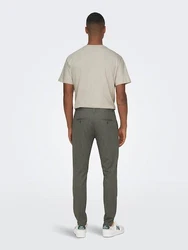 ONLY & SONS Chinohose ONSMARK SLIM HERRINGBONE PANT NOOS Dunkelgrün/Khaki