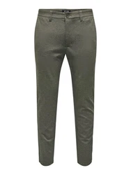 ONLY & SONS Chinohose ONSMARK SLIM HERRINGBONE PANT NOOS Dunkelgrün/Khaki