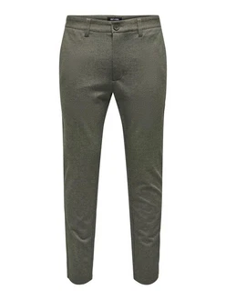 ONLY & SONS Chinohose ONSMARK SLIM HERRINGBONE PANT NOOS Dunkelgrün/Khaki