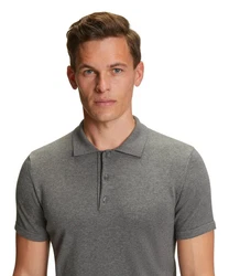 FALKE Poloshirt aus Bio-Baumwolle Dunkelgrau/Hellgrau/Grau/Khaki