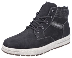 Rieker Schnürboots Winterboots mit Warmfutter grau/schwarz