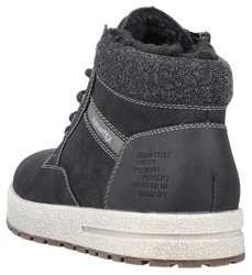 Rieker Schnürboots Winterboots mit Warmfutter grau/schwarz
