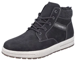 Rieker Schnürboots Winterboots mit Warmfutter grau/schwarz