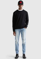 United Colors of Benetton Rundhalspullover im Look Schwarz