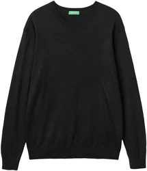 United Colors of Benetton Rundhalspullover im Look Schwarz