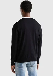 United Colors of Benetton Rundhalspullover im Look Schwarz