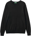 United Colors of Benetton Rundhalspullover im Look Schwarz