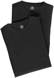 LERROS T-Shirt Kurzarmshirt Doppelpack Regular Fit Schwarz/Grau/Dunkelgrau