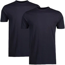 LERROS T-Shirt Kurzarmshirt Doppelpack Regular Fit Dunkelblau