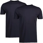 LERROS T-Shirt Kurzarmshirt Doppelpack Regular Fit Dunkelblau